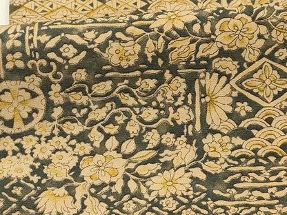 平和屋着物■上質な小紋　吉祥花文　正絹　逸品　AABI3980sx