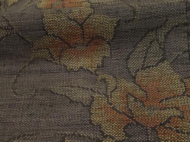 平和屋着物■上質な紬　花唐草文　正絹　逸品　AABI3982sx