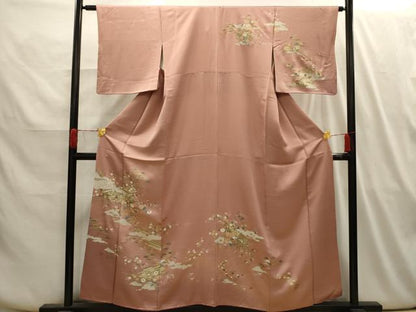 平和屋着物■訪問着　松竹梅風景文　金彩　正絹　逸品　AABI3984sx
