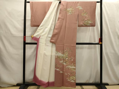 平和屋着物■訪問着　松竹梅風景文　金彩　正絹　逸品　AABI3984sx