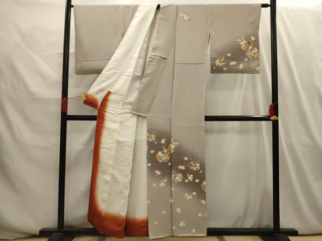 平和屋着物■訪問着　草花文　暈し染め　金彩　正絹　逸品　AABI3985sx