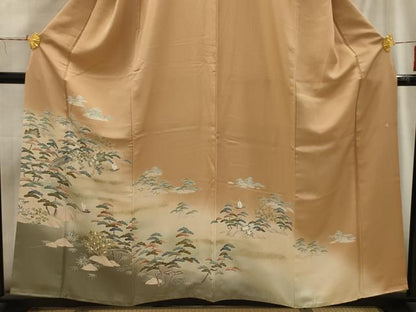 平和屋着物■豪華色留袖 作家物 刺繍 浜松文 暈し染め 金彩 金銀糸 正絹 逸品 AABI3987sx