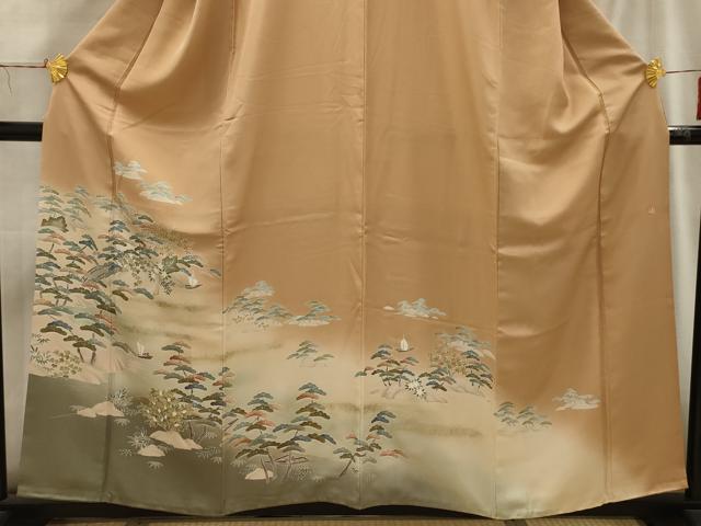 平和屋着物■豪華色留袖 作家物 刺繍 浜松文 暈し染め 金彩 金銀糸 正絹 逸品 AABI3987sx