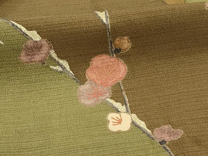 平和屋着物■上質な小紋 紅白梅 正絹 逸品 AABI3988sx