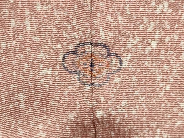 平和屋着物■訪問着 刺し子刺繍 横段花文 正絹 逸品 AABI3994sx
