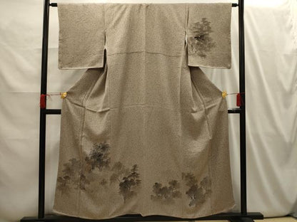 平和屋着物■訪問着　渡橋風景文　正絹　逸品　AABI4005sx