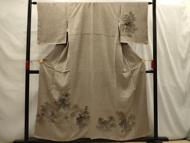 平和屋着物■訪問着　渡橋風景文　正絹　逸品　AABI4005sx