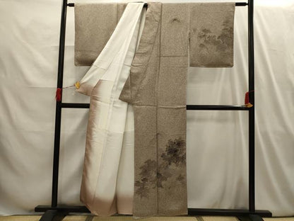 平和屋着物■訪問着　渡橋風景文　正絹　逸品　AABI4005sx