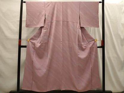 平和屋着物■上質な小紋　流水文　暈し染め　反端付き　正絹　逸品　AABI4006sx