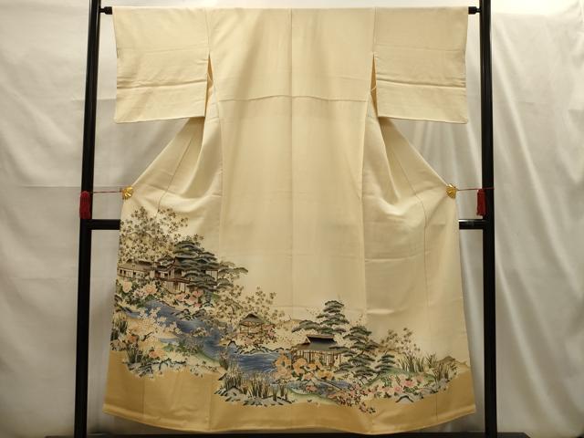 平和屋着物■豪華色留袖　作家物　松竹梅風景文　金彩　正絹　逸品　AABI4016sx