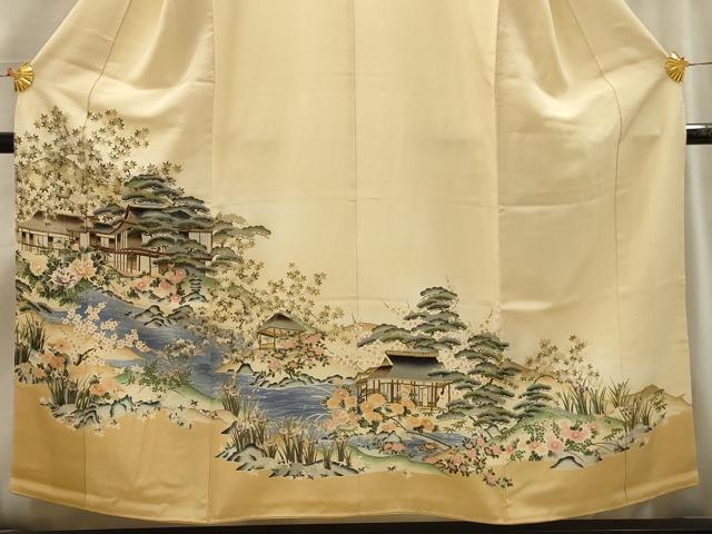 平和屋着物■豪華色留袖　作家物　松竹梅風景文　金彩　正絹　逸品　AABI4016sx