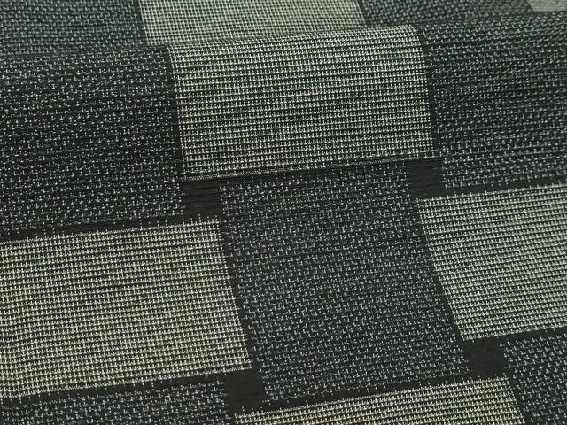 平和屋着物■上質な紬　網代文様　正絹　逸品　AABI4025sx