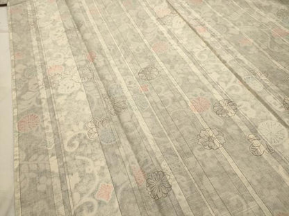 平和屋着物■上質な小紋　紬地　花間道　正絹　逸品　AABI4032sx