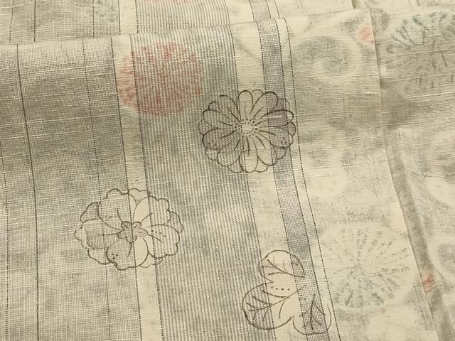 平和屋着物■上質な小紋　紬地　花間道　正絹　逸品　AABI4032sx