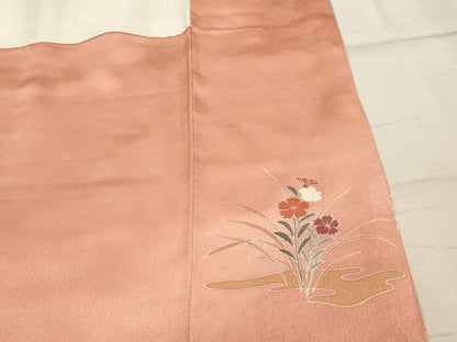 平和屋着物■訪問着　花籠文　暈し染め　金銀彩　正絹　逸品　AABI4035sx