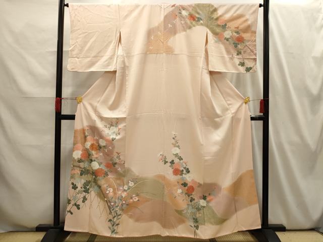 平和屋着物■訪問着　駒刺繍　花籬文　金銀彩　正絹　逸品　AABI4037sx