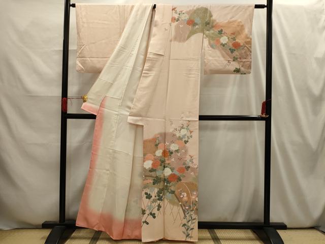 平和屋着物■訪問着　駒刺繍　花籬文　金銀彩　正絹　逸品　AABI4037sx