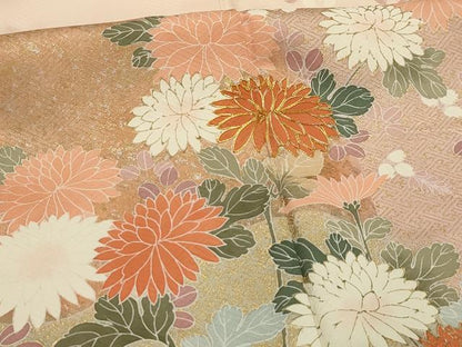 平和屋着物■訪問着　駒刺繍　花籬文　金銀彩　正絹　逸品　AABI4037sx