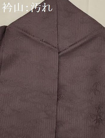 平和屋着物■上質な色無地　　笹竹地紋　鳩羽鼠色　正絹　逸品　AABI4038sx