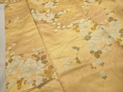 平和屋着物■上質な小紋　枝花文　正絹　逸品　AABI4048sx
