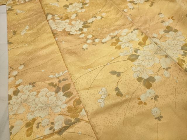 平和屋着物■上質な小紋　枝花文　正絹　逸品　AABI4048sx
