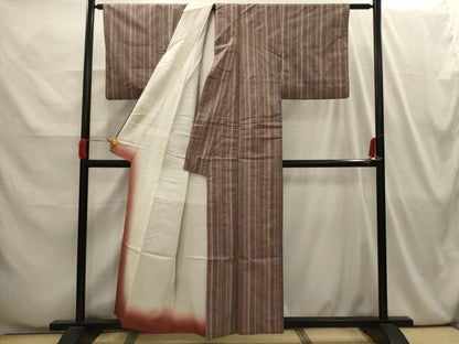 平和屋着物■上質な紬　間道　正絹　逸品　AABI4055sx