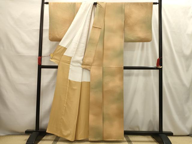 平和屋着物■上質な小紋　霞文　暈し染め　正絹　逸品　AABI4056sx