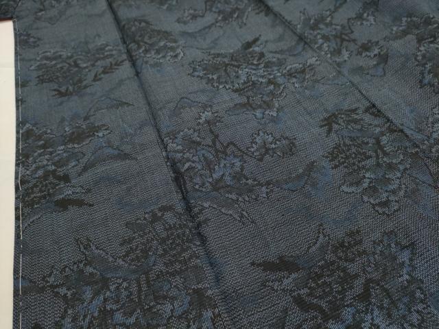 平和屋着物■上質な紬　風景文　正絹　逸品　AABI4064sx