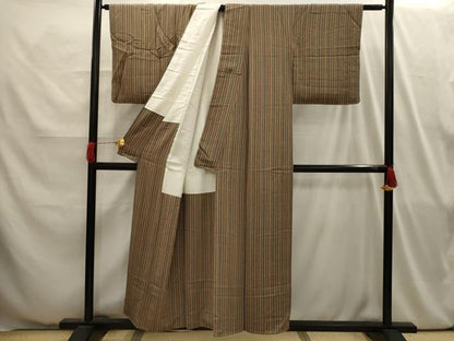 平和屋着物■上質な小紋　間道　正絹　逸品　AABI4065sx