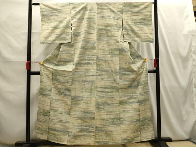 平和屋着物■上質な紬　刺繍　霞文　正絹　逸品　AABI4070sx