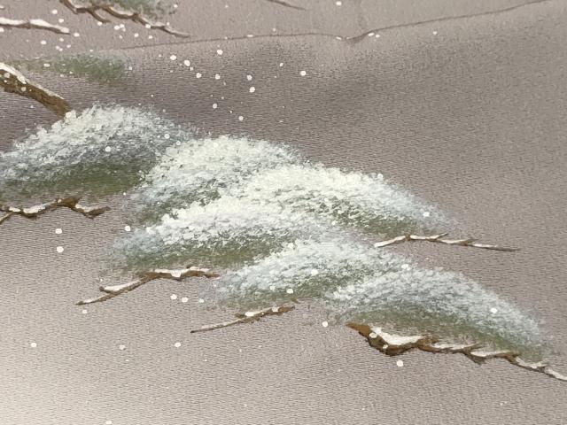 平和屋着物■訪問着　作家物　風景文　松　暈し染め　正絹　逸品　AABI4074sx
