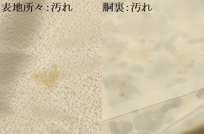 平和屋着物■訪問着　手描き　枝梅文　正絹　逸品　AABI4083sx