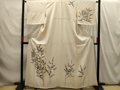 平和屋着物■訪問着　手描き　枝梅文　正絹　逸品　AABI4083sx