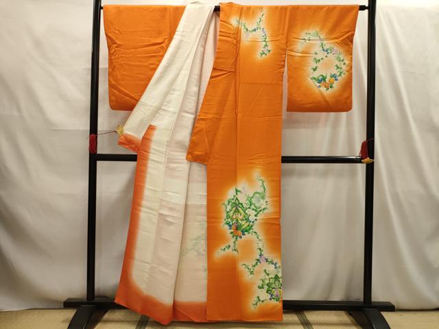 平和屋着物■訪問着　飾花文　暈し染め　正絹　逸品　AABI4085sx
