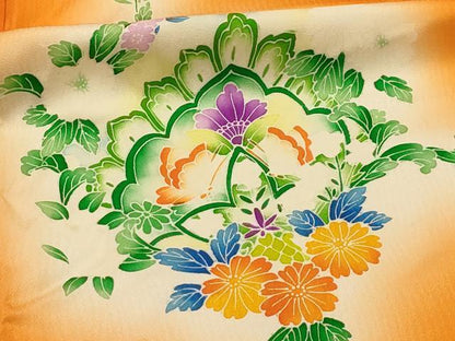 平和屋着物■訪問着　飾花文　暈し染め　正絹　逸品　AABI4085sx