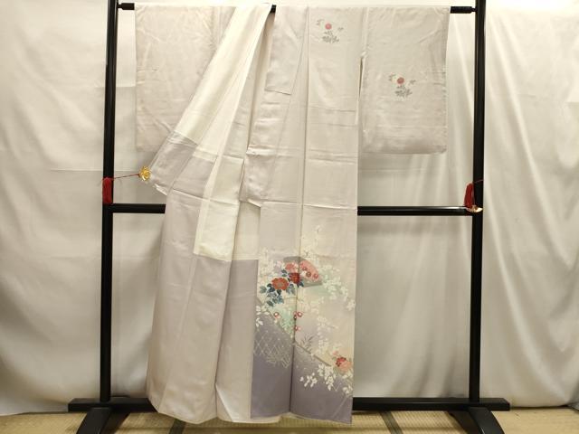 平和屋着物■訪問着　地紙花籬文　暈し染め　金彩　正絹　逸品　AABI4087sx