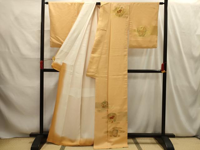 平和屋着物■訪問着　駒刺繍　仕覆文　金彩　正絹　逸品　AABI4089sx
