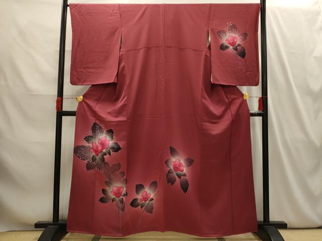 平和屋着物■訪問着　枝花文　暈し染め　正絹　逸品　AABI4090sx