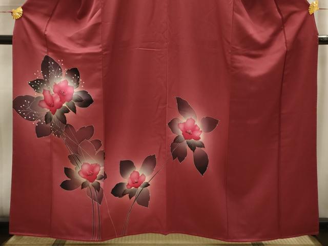 平和屋着物■訪問着　枝花文　暈し染め　正絹　逸品　AABI4090sx