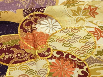 平和屋着物■訪問着 駒刺繍 吉祥ねじ梅文 金彩 正絹 逸品 AABI4091sx