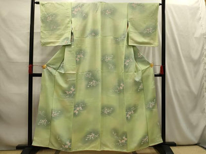平和屋着物■上質な小紋　地紋起こし　花筏文　暈し染め　正絹　逸品　AABI4092sx