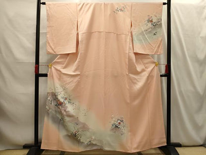 平和屋着物■訪問着　風景文　暈し染め　金銀彩　正絹　逸品　AABI4093sx