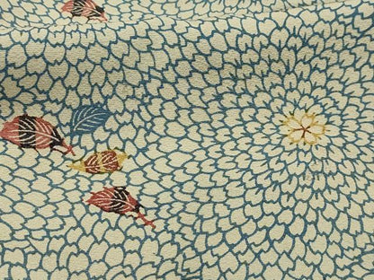 平和屋着物■上質な小紋　型染め　草花文　正絹　逸品　AABI4094sx