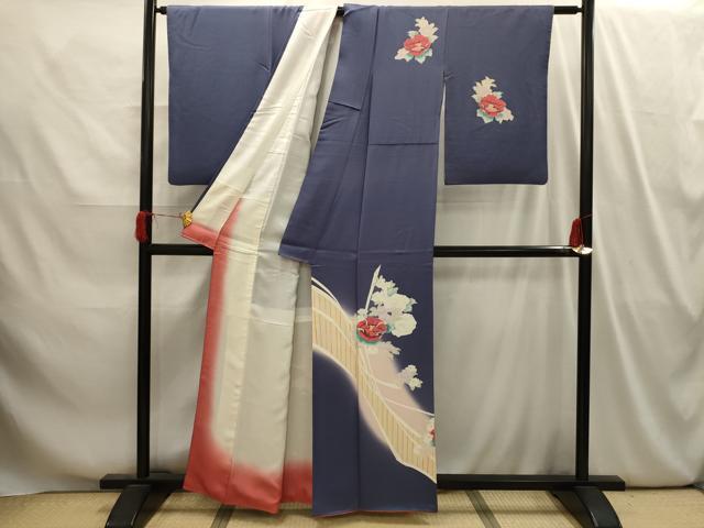 平和屋着物■訪問着　草花文　暈し染め　正絹　逸品　AABI4097sx