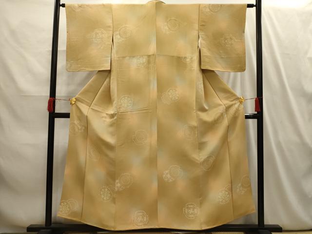 平和屋着物■上質な小紋　地紋起こし　花鏡裏文　暈し染め　正絹　逸品　AABI4098sx