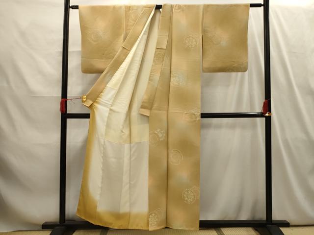 平和屋着物■上質な小紋　地紋起こし　花鏡裏文　暈し染め　正絹　逸品　AABI4098sx