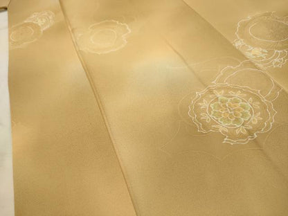 平和屋着物■上質な小紋　地紋起こし　花鏡裏文　暈し染め　正絹　逸品　AABI4098sx