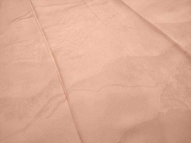 平和屋着物■無地絵羽訪問着　重ね山樹林地紋　一斤染色　正絹　逸品　AABI4099sx