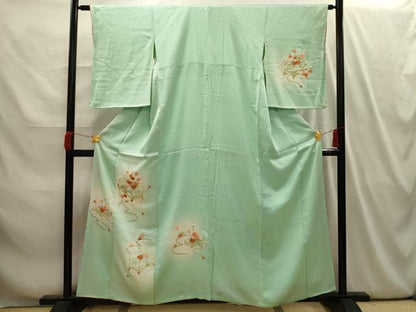 平和屋着物■訪問着　駒刺繍　花文箱文　暈し染め　正絹　逸品　AABI4100sx