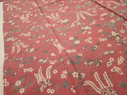 平和屋着物■上質な小紋　流水鴛鴦花文　正絹　逸品　未使用　AABI4114sx
